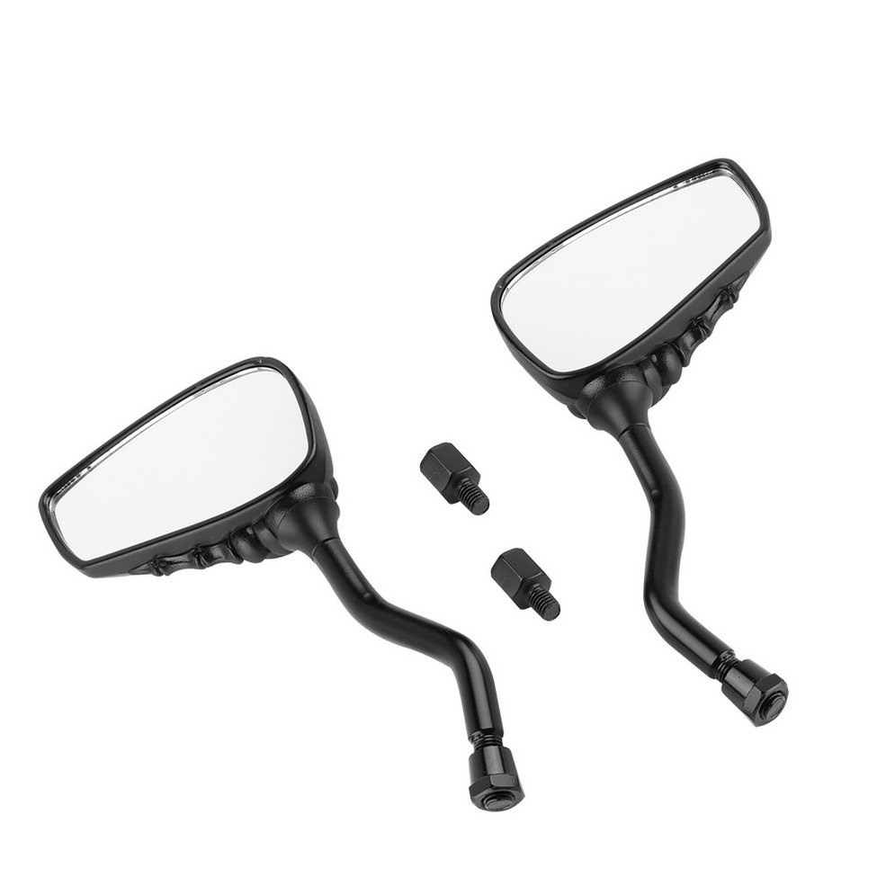 1 Pair Left Right Skeleton Skull Hand Motorcycle Motor Rearview Side Mirrors