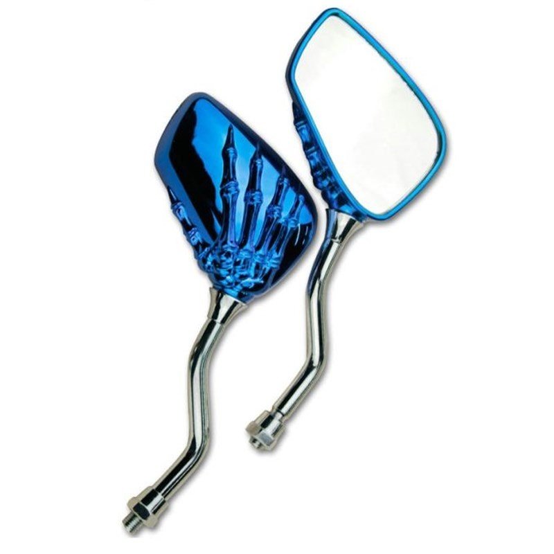 1 Pair Left Right Skeleton Skull Hand Motorcycle Motor Rearview Side Mirrors