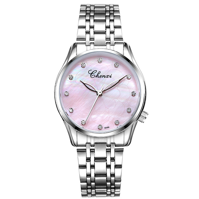 CHENXI Women Flower texture Dial Wrist Watches For Ladies Quartz Watch