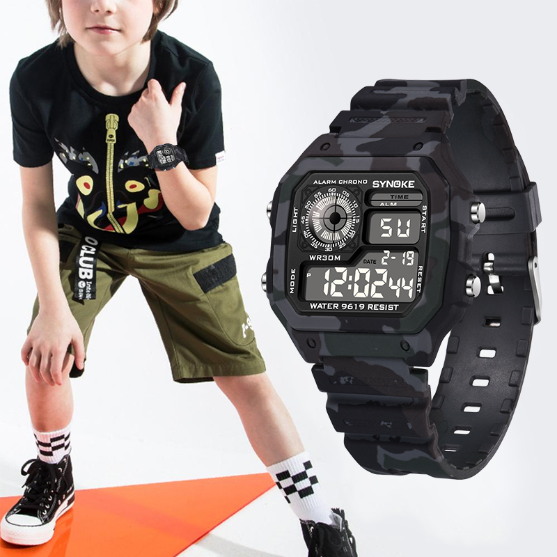 Children Waterproof Watch Kids Boys Watch Student Clock Shock Military LED Digital  Sports Watches