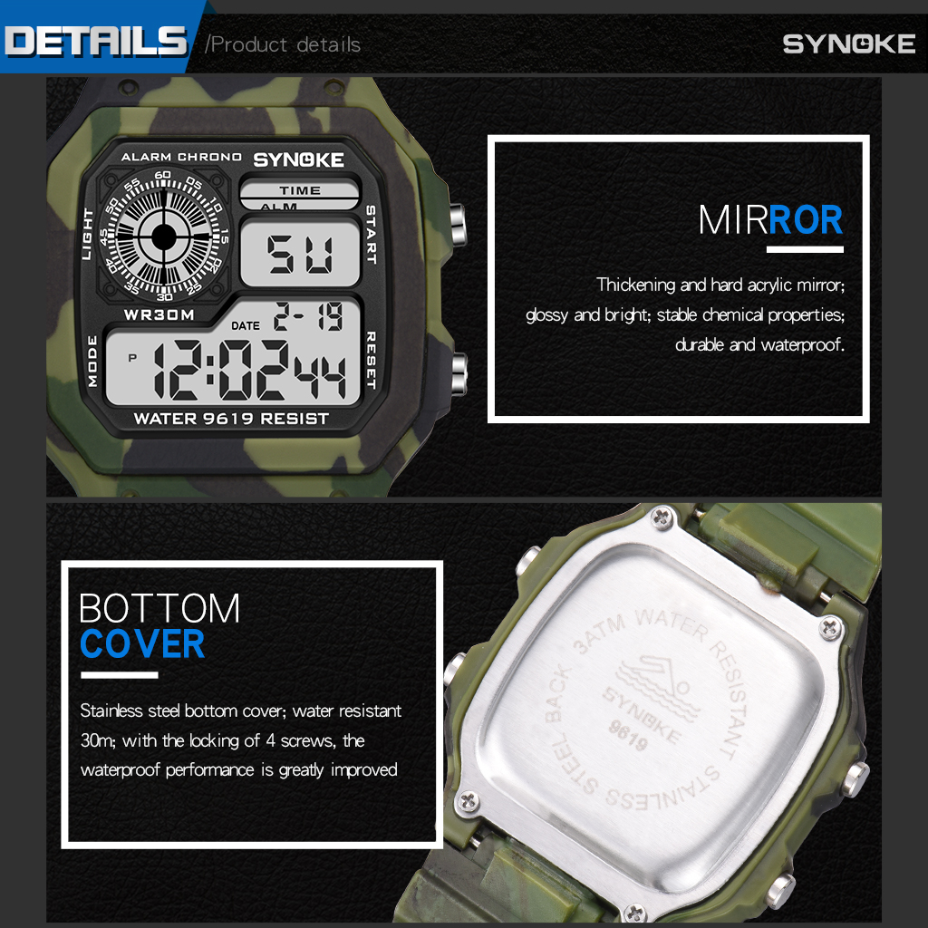 Children Waterproof Watch Kids Boys Watch Student Clock Shock Military LED Digital  Sports Watches