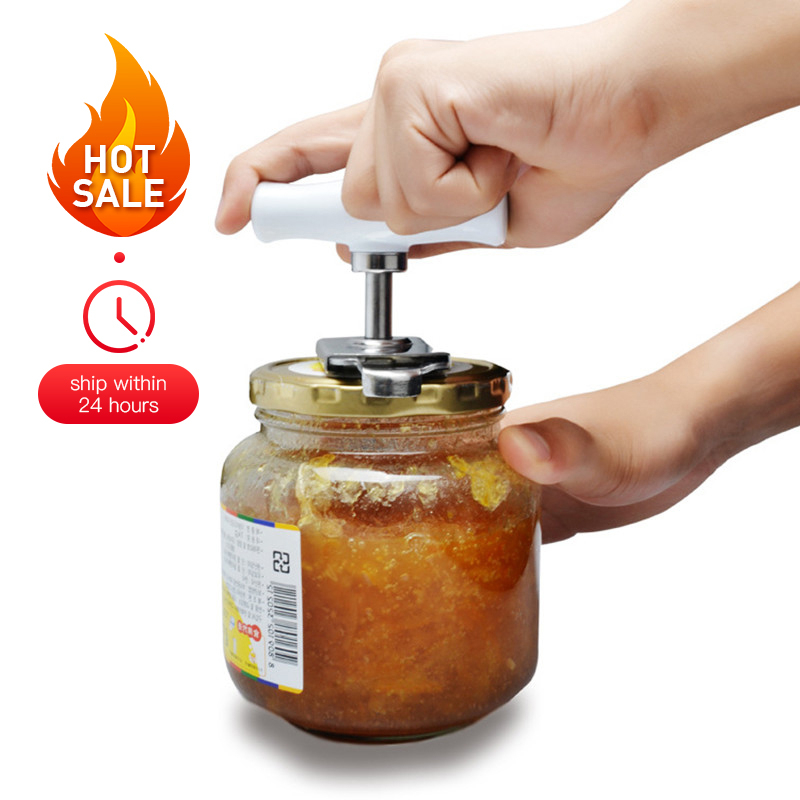 Stainless Steel Easy Can Jar Opener Adjustable 1-4 Inches Cap Lid Openers Tool Kitchen Gadgets