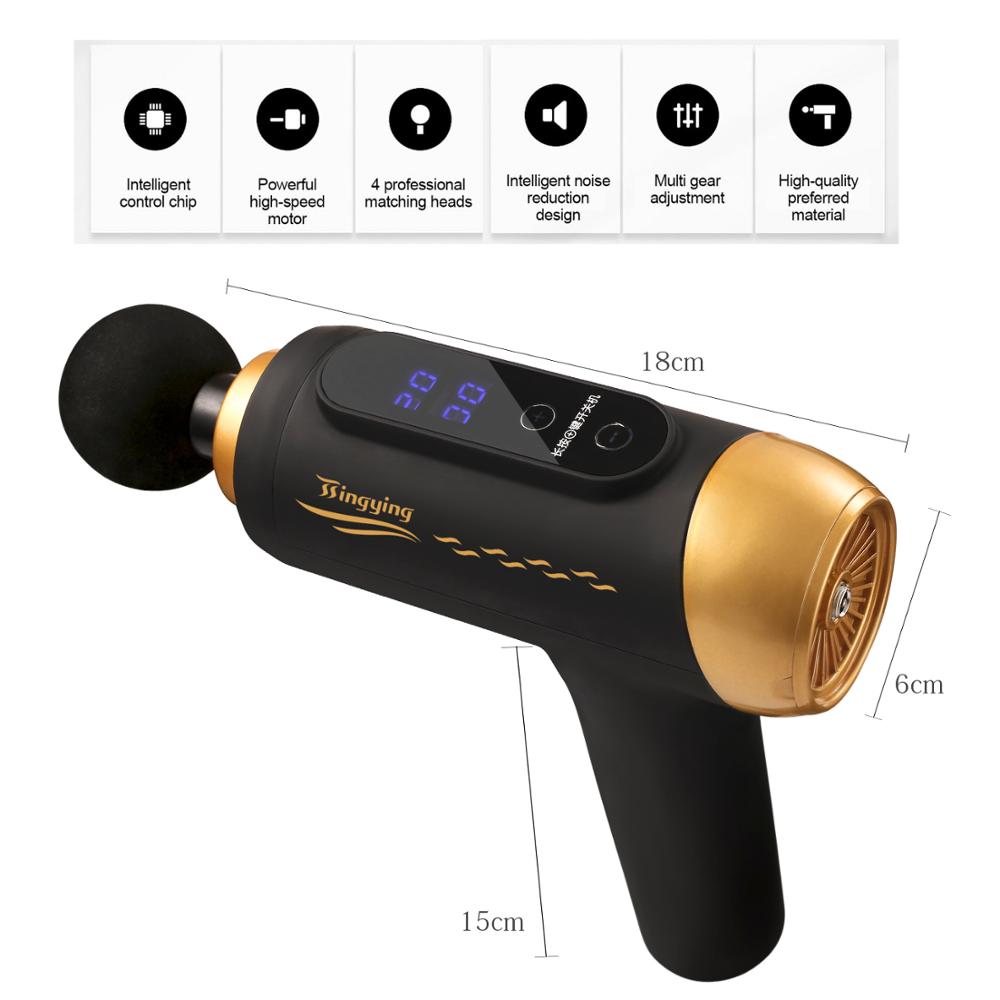 Massage Gun Muscle Massager Vibration Fascial Gun Fitness Noise Reduction Design For Male Female