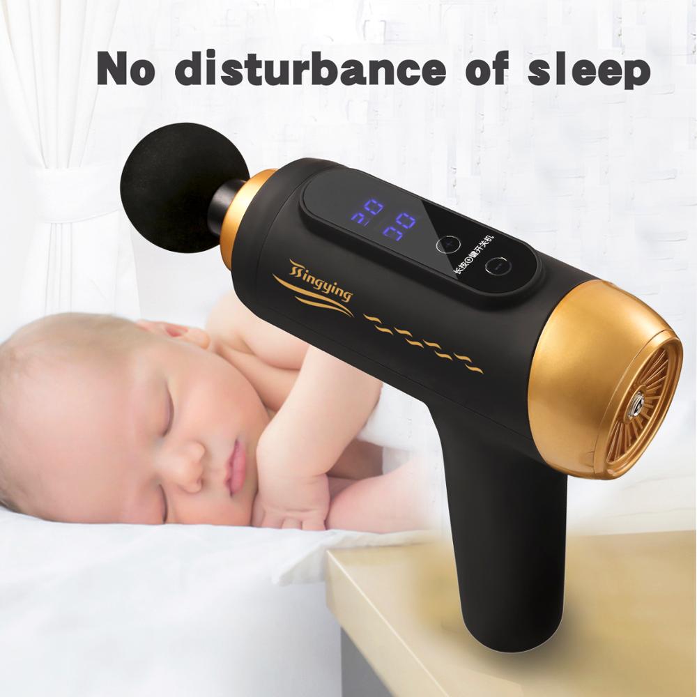 Massage Gun Muscle Massager Vibration Fascial Gun Fitness Noise Reduction Design For Male Female