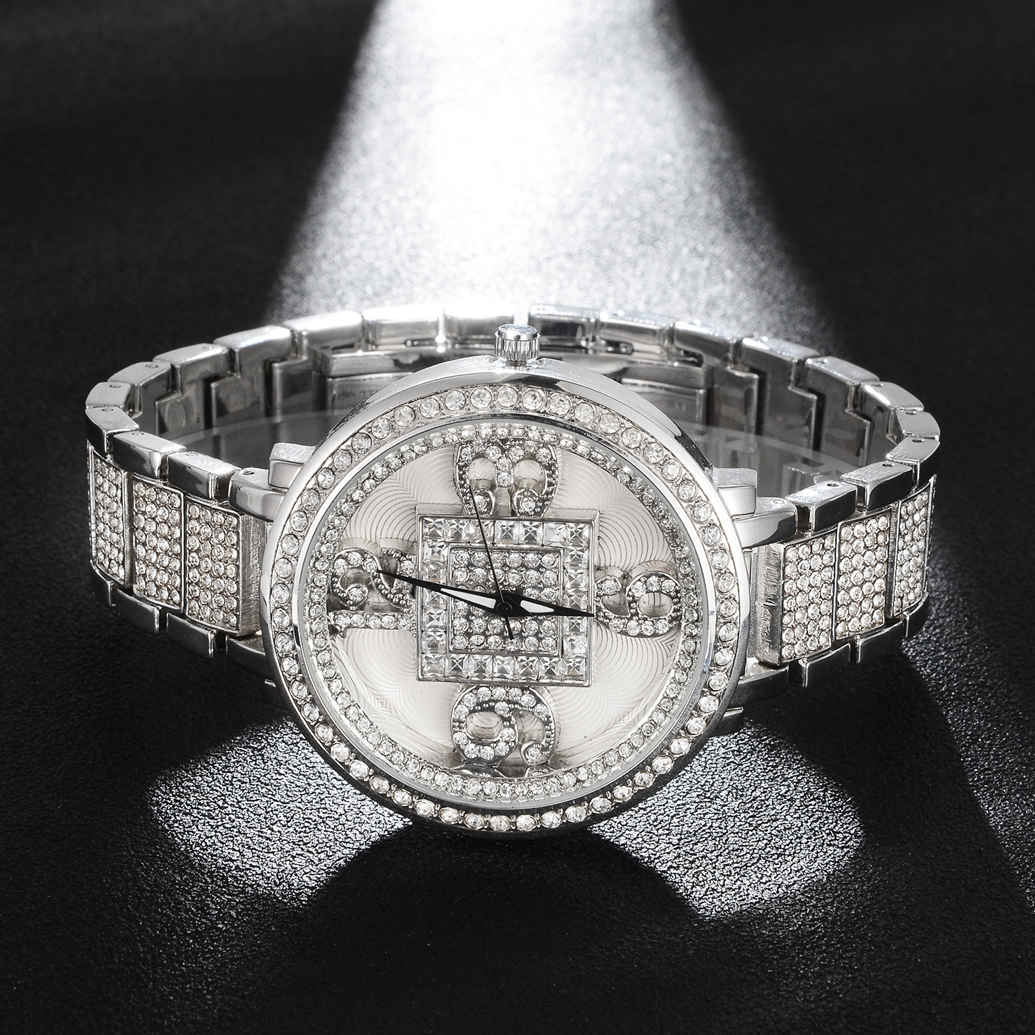 Hip Hop Iced Out Watches Luxury Mens Date Quartz Wrist With Micropave CZ Alloy For Women Men Jewelry