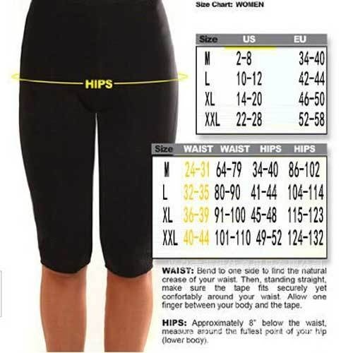 Women´s Super Stretch Neoprene Fitness Slimming Pants Panties Body Shaper Weight Loss Sweat Shorts
