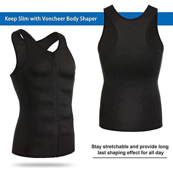 Men Waist Trainer Vest Weightloss Neoprene Corset Compression Sweat Body Shaper Slimming Tank Top