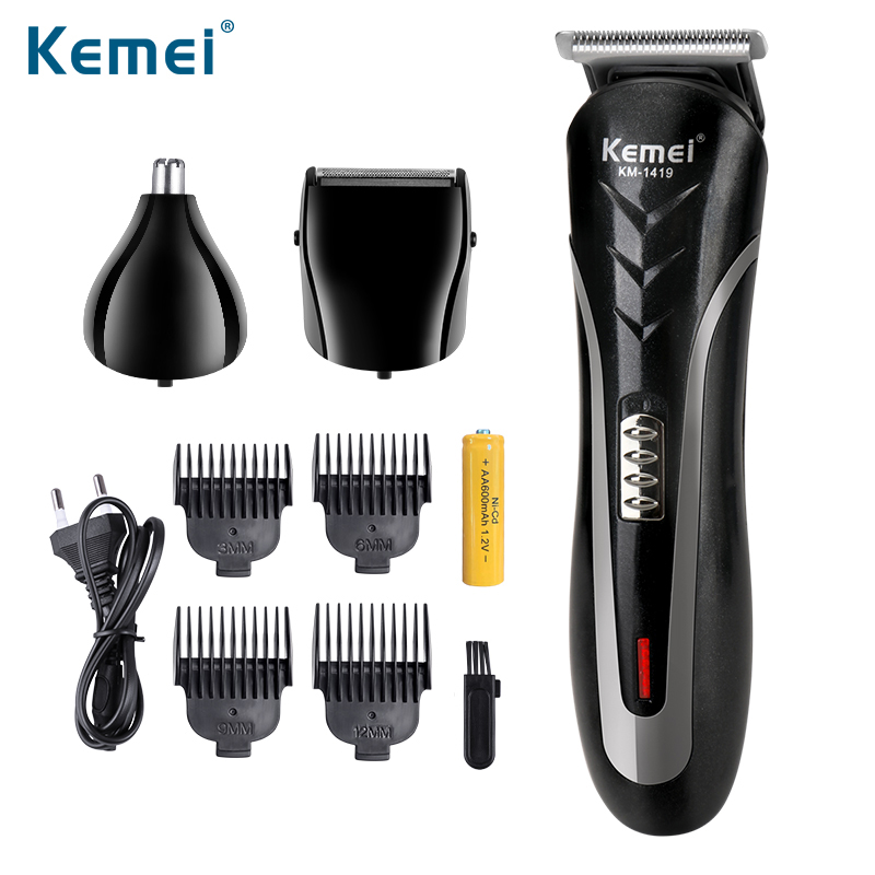 Hair Clipper Mens Electric Hair Cut Clipper Beard Shaver Machine Razor Nose Trimmer Set