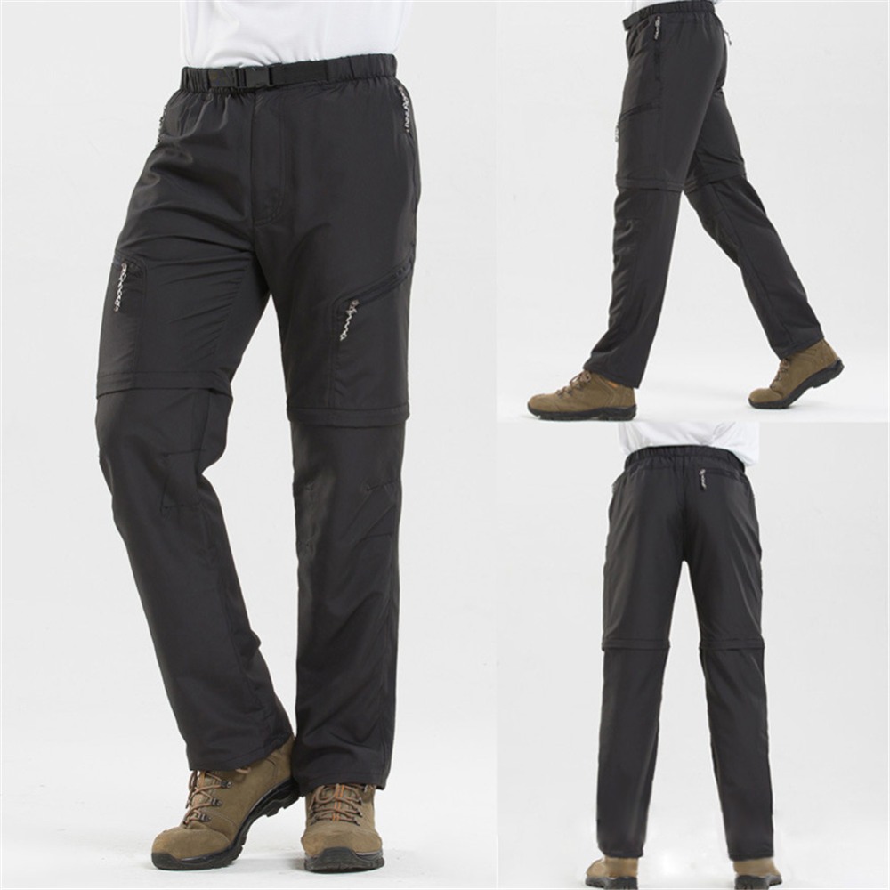 Febelle Men Summer Military Quick Drying Pants Camouflage Cargo Thin Hike Climb Removable Trousers