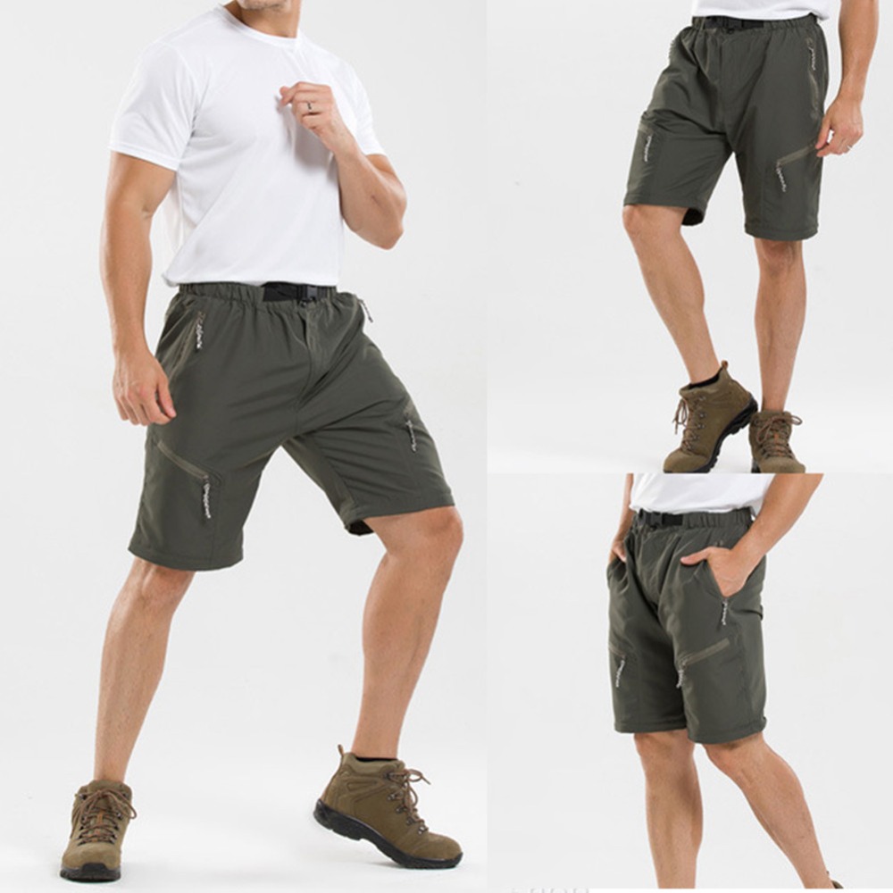 Febelle Men Summer Military Quick Drying Pants Camouflage Cargo Thin Hike Climb Removable Trousers