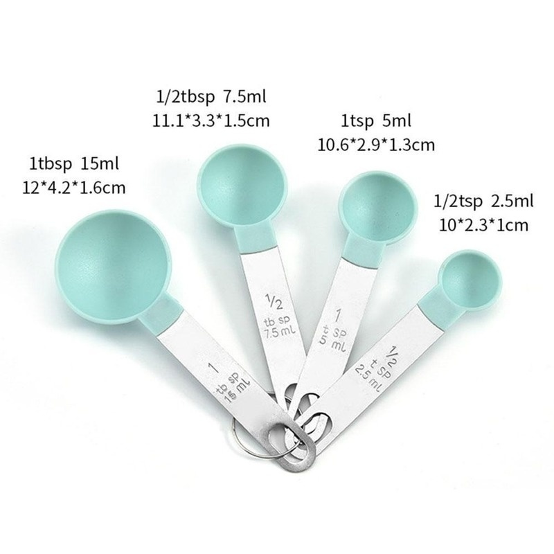 8Pcs Stainless Steel Measuring Cups Spoons Large Small Kitchen Baking Cooking Tools Set