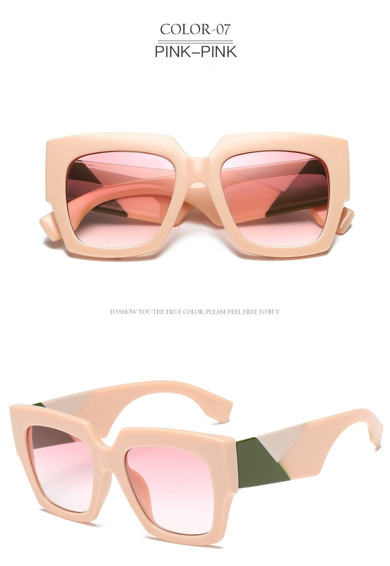 Women Luxury Brand Designer Gradient Big Frame Vintage Eyewear UV400 Square Oversized Sunglasses