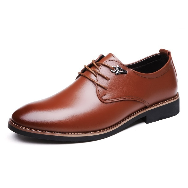 38-44 Men&apos;s Fashion Casual Pointed Toe Business Suit Shoes Male Wedding Dress Shoes FlatPlus Size