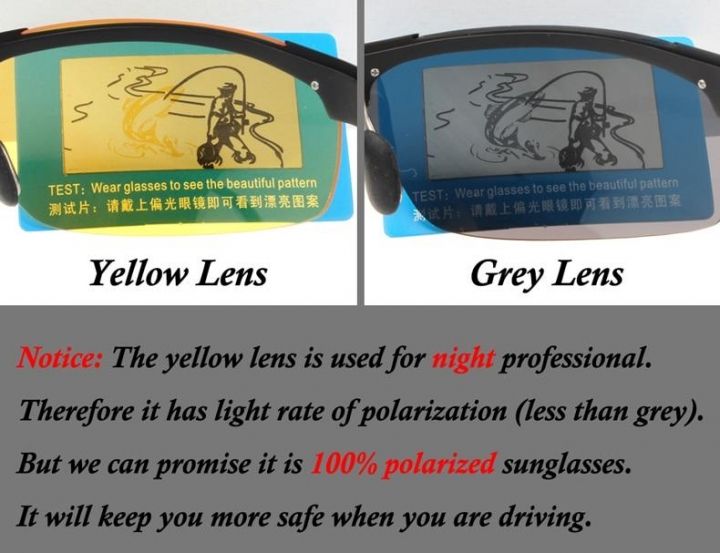 2PCS Polarized Night Driving Glasses For Men Anti Glare Safety HD Night Vision Square  Eyewears
