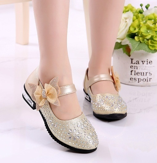 Children's Shoes Girls Princess Party Kids Leather Shoes Princess Shoes Girls Kids Dress Diamond