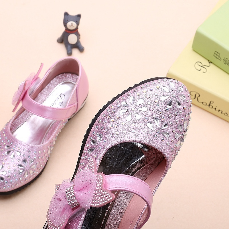 Children's Shoes Girls Princess Party Kids Leather Shoes Princess Shoes Girls Kids Dress Diamond
