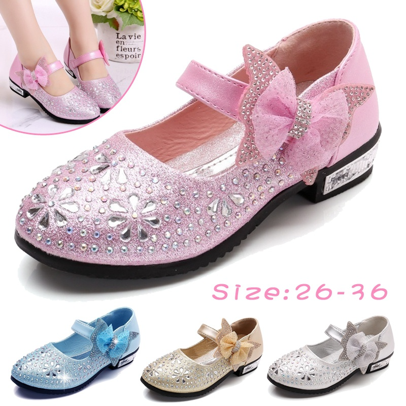 Children's Shoes Girls Princess Party Kids Leather Shoes Princess Shoes Girls Kids Dress Diamond