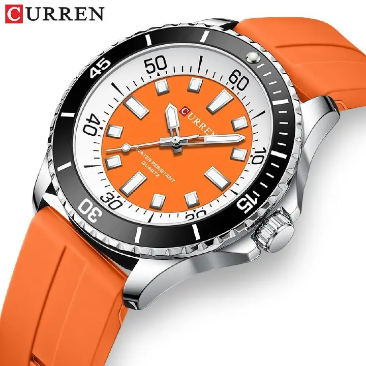 CURREN Watches For Men Luxury Silicone Strap Military Army Sports Watch Wristwatch Waterproof Luminous Male Clocks