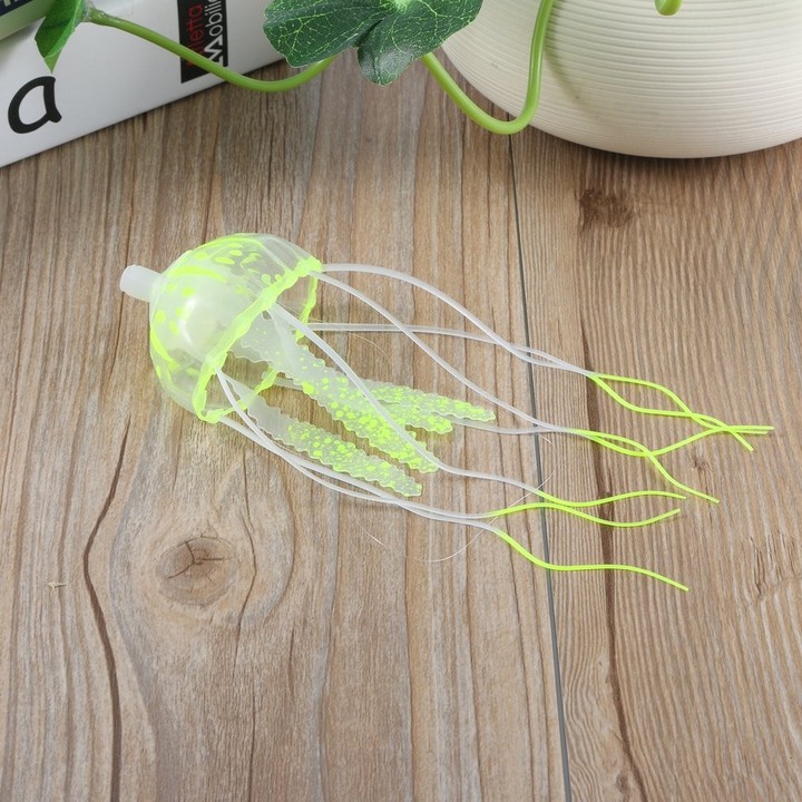 Glowing Effect Artificial Jellyfish Ornament Fish Tank Aquarium Decoration