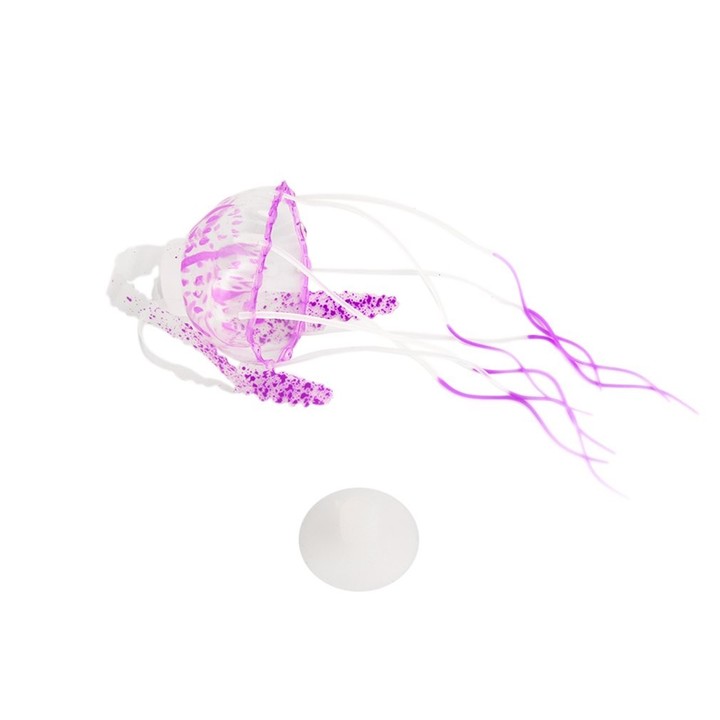 Glowing Effect Artificial Jellyfish Ornament Fish Tank Aquarium Decoration