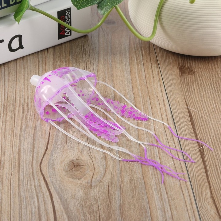 Glowing Effect Artificial Jellyfish Ornament Fish Tank Aquarium Decoration