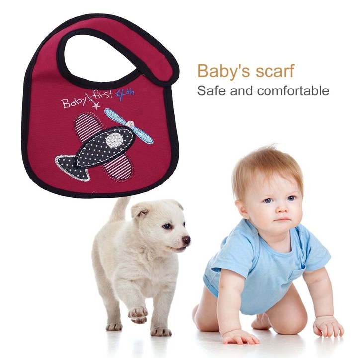 Cartoon Toddler Lunch Bibs Burp Cloths Baby Girl Boy Towel Saliva Waterproof