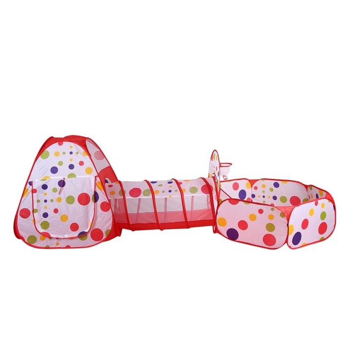 3-In-1 Foldable Pipeline Crawling Field Cartoon Tabernacle Tent For Kids