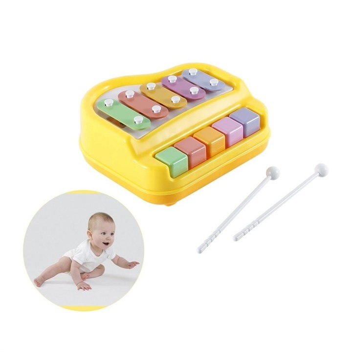 Musical Toy Educational Piano Music Toy with Two Piano Sticks for Baby Kids