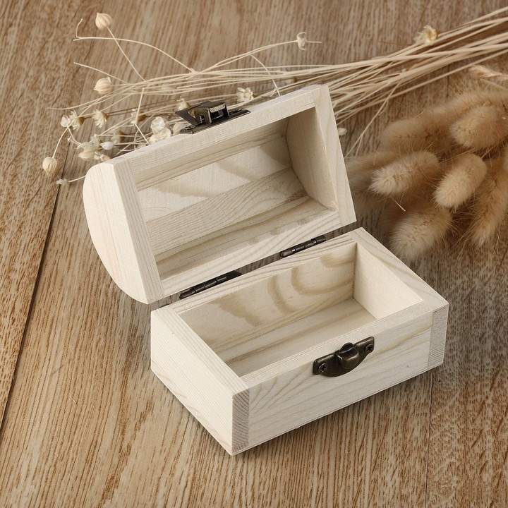 Handiwork Wooden Ingots Jewelry Box Base Art Decor DIY Wood Crafts Collect