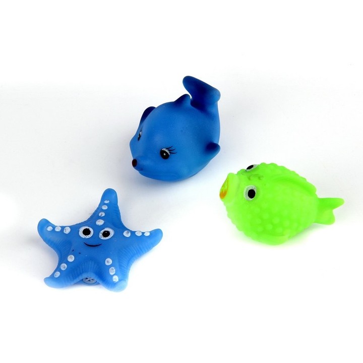 13pcs Different Squeaky Floating Animals Ocean Rubber Baby Bath Bathing Toys