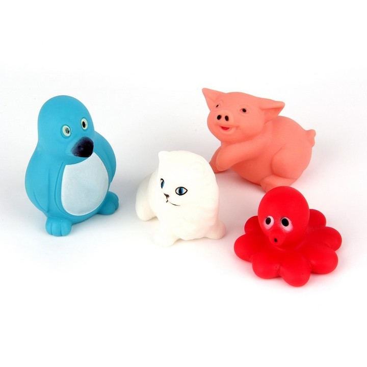 13pcs Different Squeaky Floating Animals Ocean Rubber Baby Bath Bathing Toys