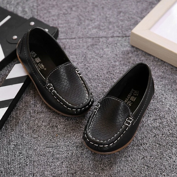 Girls Boys Children Shoes Casual Leather Shoes Lightweight Flat Peas Shoes