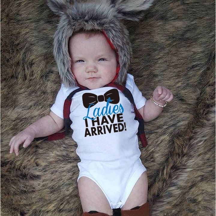 Summer Infant Baby Unisex Letter Printed Short Sleeve Bodysuit Romper Outfits