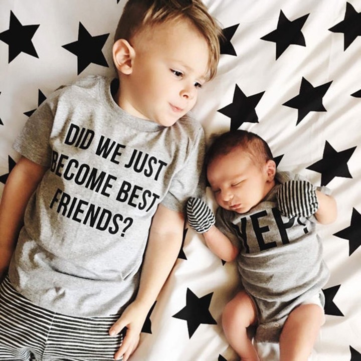 Summer Cotton Baby Short Sleeve Romper YEP Printed Bodysuit Boy Girl Pullover