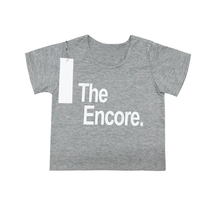 Summer Baby Unisex Casual Short Sleeves Letters Printing Round Collar T-shirt