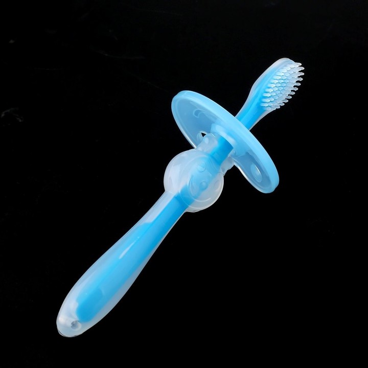 Soft Silicone Infant Baby Safe Bendable Teether Training Teeth Toothbrush