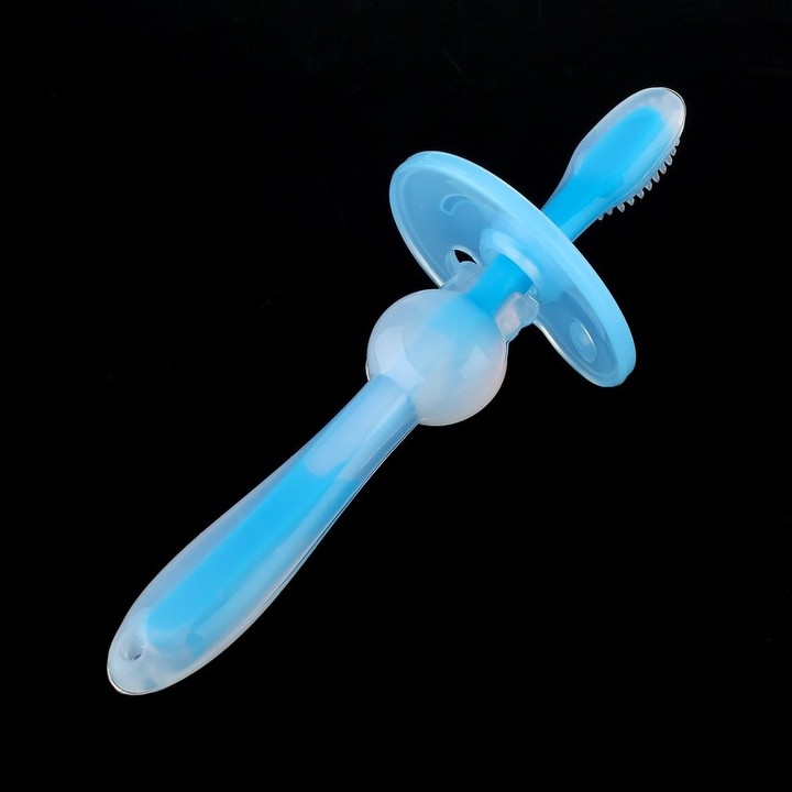 Soft Silicone Infant Baby Safe Bendable Teether Training Teeth Toothbrush