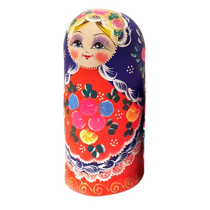 7pcs Russian Doll Girl Russian Nesting Dolls Handmade Wooden Wishing Dolls