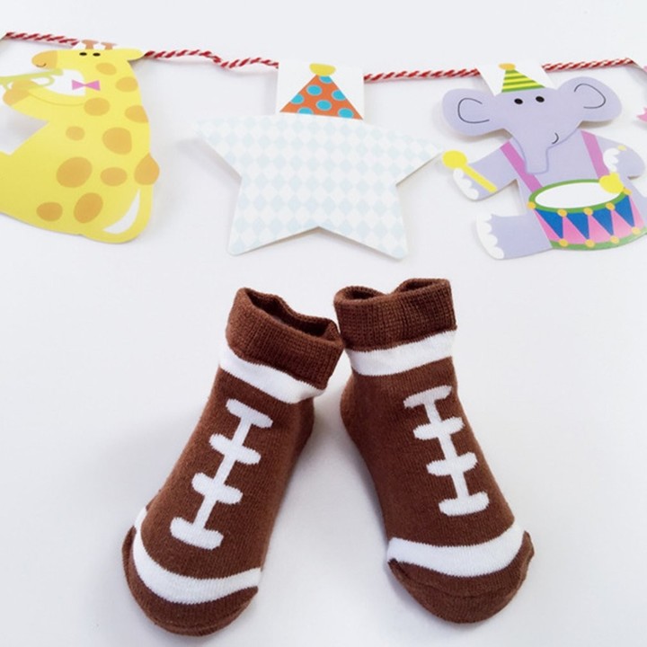 Newborn Baby Infant Boy Cotton Ankle Toddler Shoes Pull-on Socks Baseball