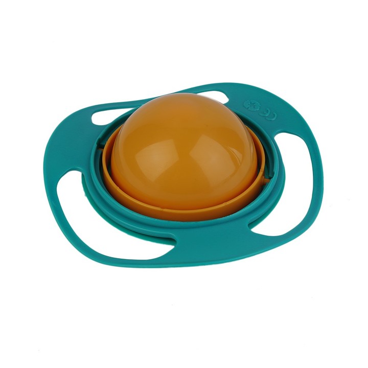 360 Degree Rotation Baby Feeding Dishes Unique Spill-Proof Dishes Gyro Bowl
