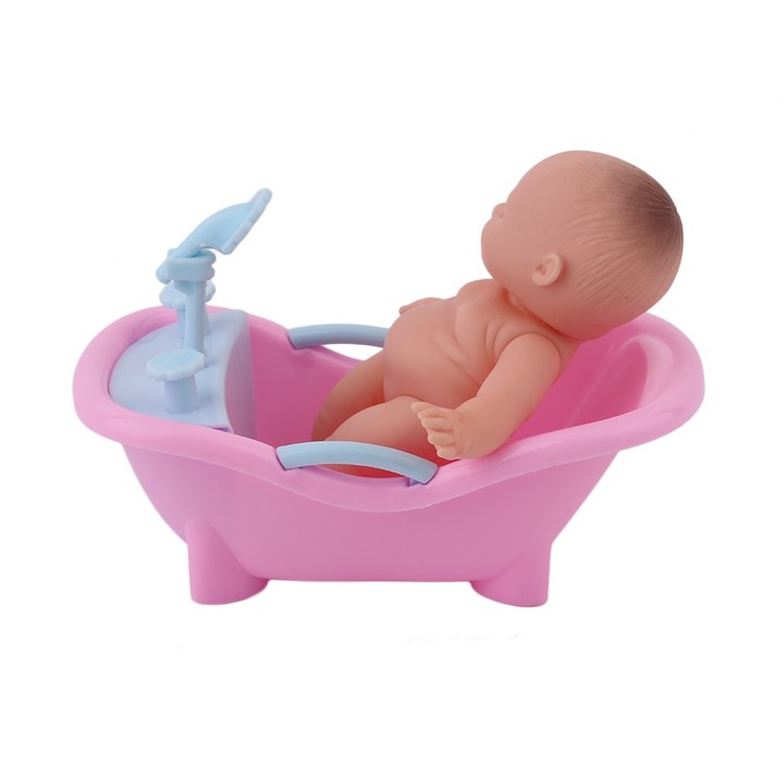 Simulated Infant Early Educational Play Set Doll Handmade Baby Bath Bathtub