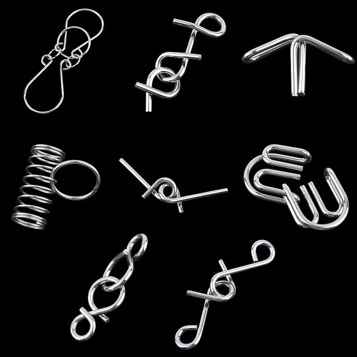 Classic IQ Metal Puzzle Brain Teaser Disentanglement Wire Puzzles Game Toy