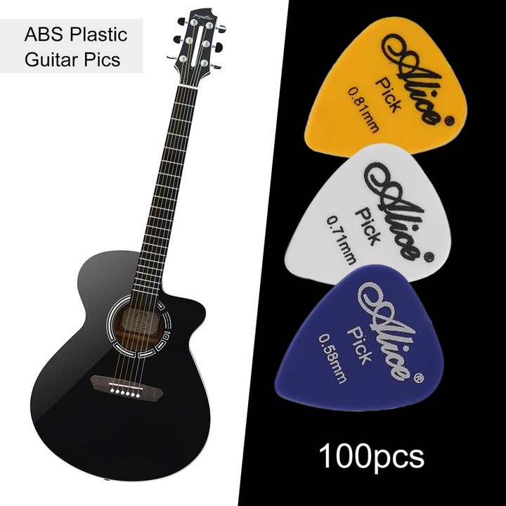 24/100pcs Bass Guitar Picks Colorful Thickness Mix 0.58-0.81mm Plectrum