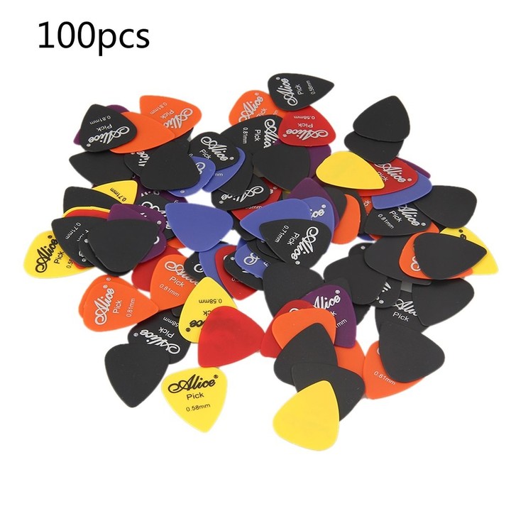 24/100pcs Bass Guitar Picks Colorful Thickness Mix 0.58-0.81mm Plectrum