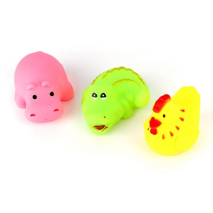 13pcs Different Squeaky Floating Animals Ocean Rubber Baby Bath Bathing Toys