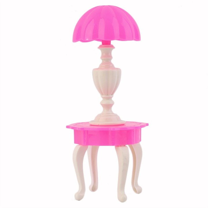 6Pcs Toys For Barbie Doll Sofa Chair Couch Desk Lamp Furniture Set Disassembled