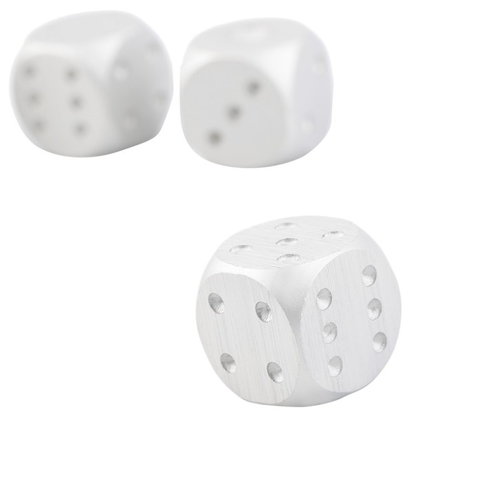 5pcs/set Aluminum Alloy Dice Set Metal Case Gift for Party Home Play Games