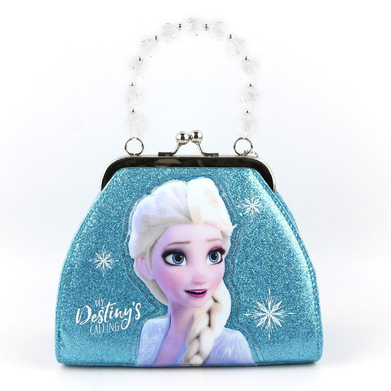 Disney children&apos;s handbag ice and snow lucky handbag baby girl&apos;s messenger bag birthday Wallet