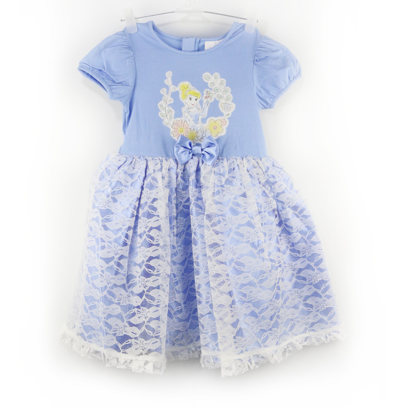 Disney genuine Cinderella Princess Dress mesh Issa Short Sleeve Dress