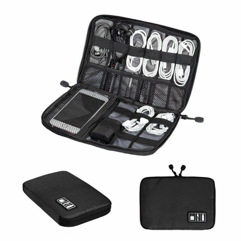 1pc Travel Electronics Cable Organizer Bag Portable Storage Case for Mobile Phone